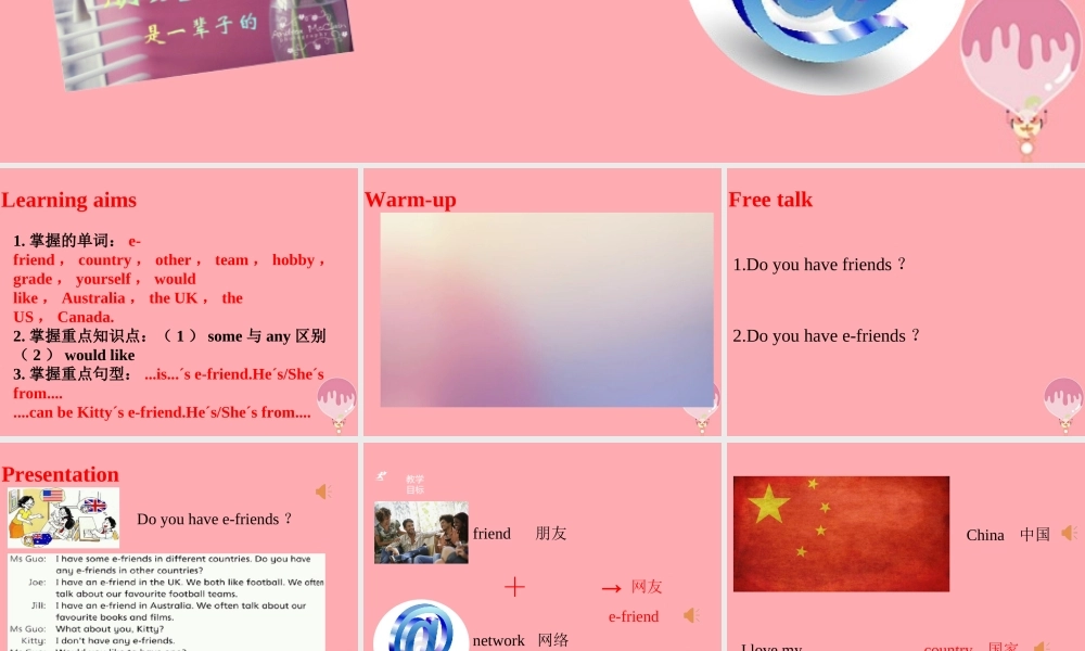 六年级英语上册 Unit 6 E-friend（第1课时）课件 牛津上海版-牛津上海版小学六年级上册英语课件