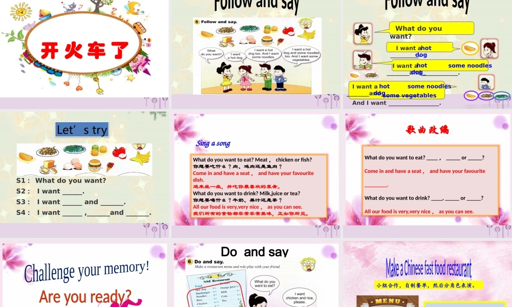 六年级英语下册 Module 1 Unit 2 What do you want to eat课件 外研版（三起）-外研版小学六年级下册英语课件