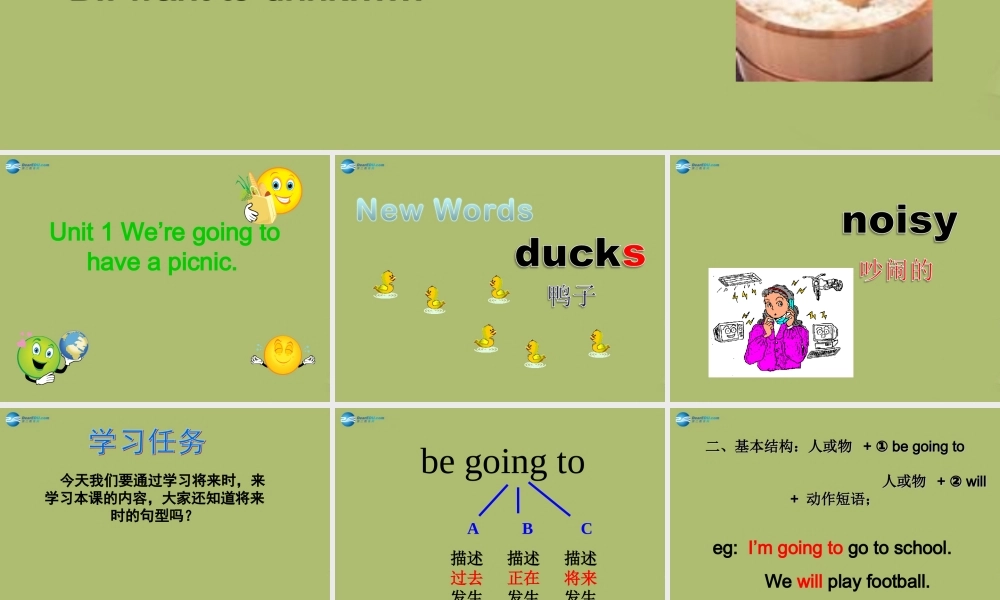 六年级英语下册 Module 2 Unit 1 We’re going to have a picnic课件1 外研版（一起）