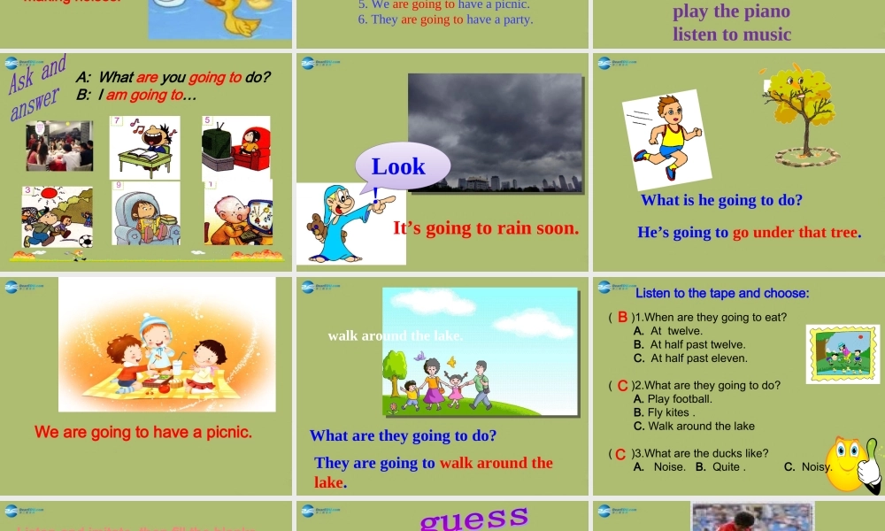 六年级英语下册 Module 2 Unit 1 We’re going to have a picnic课件2 外研版（一起）