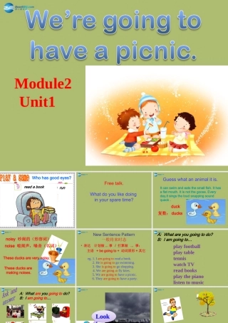六年级英语下册 Module 2 Unit 1 We’re going to have a picnic课件2 外研版（一起）