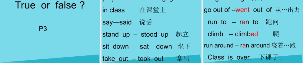 六年级英语上册 Unit 1 What did you do during the holidays课件4 湘少版-湘少版小学六年级上册英语课件