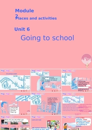 六年级英语上册 Unit 6 Going to school课件1 牛津上海版（一起）-牛津上海版小学六年级上册英语课件