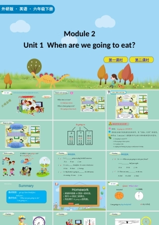 六年级英语下册 Module 2 Unit 1 When are you going to eat课件 外研版（三起）-外研版小学六年级下册英语课件