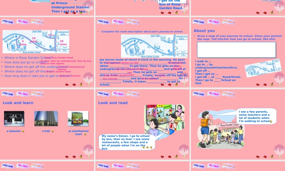 六年级英语上册 Unit 6 Going to school课件2 牛津上海版（一起）-牛津上海版小学六年级上册英语课件