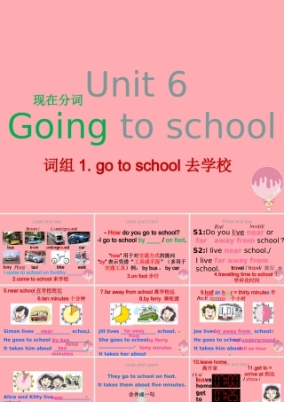 六年级英语上册 Unit 6 Going to school课件4 牛津上海版（一起）-牛津上海版小学六年级上册英语课件