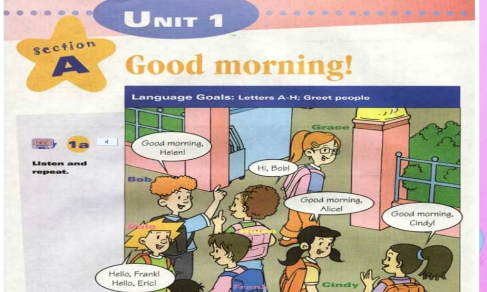 六年级英语上册 Unit 1Good morning!课件 鲁教版