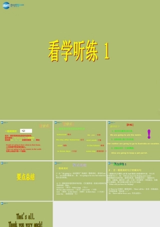 六年级英语下册 Module 2 Unit 2 It’s going to rain课件3 外研版（一起）