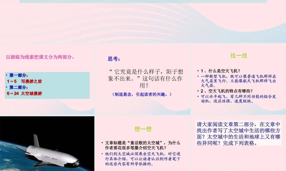 六年级语文上册 第14课《童话般的太空城》课件1 沪教版-沪教版小学六年级上册语文课件