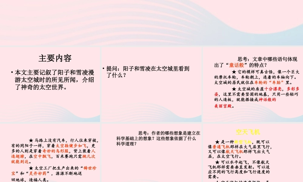 六年级语文上册 第14课《童话般的太空城》课件3 沪教版-沪教版小学六年级上册语文课件