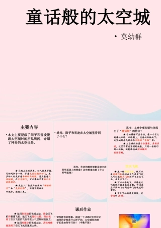 六年级语文上册 第14课《童话般的太空城》课件3 沪教版-沪教版小学六年级上册语文课件