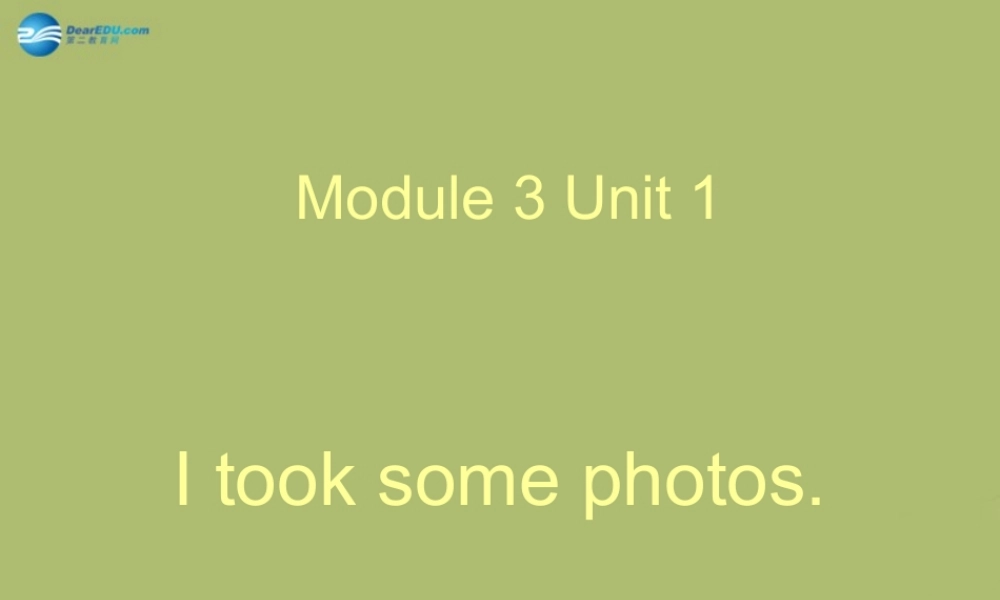六年级英语下册 Module 3 Unit 1 I took some photos课件2 外研版（一起）