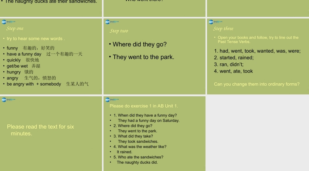 六年级英语下册 Module 3 Unit 1 I took some photos课件2 外研版（一起）