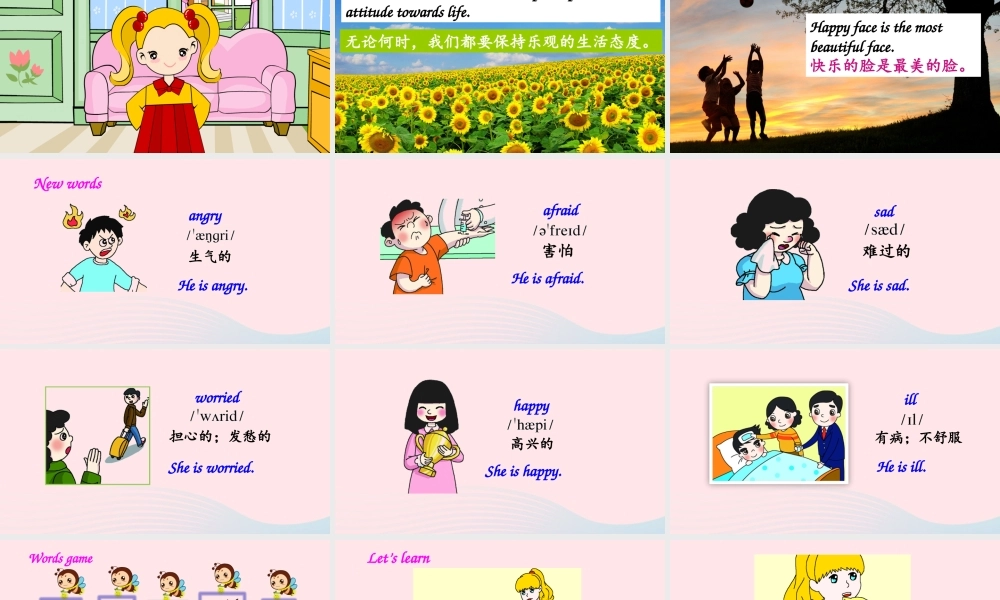 六年级英语上册 Unit 6 How do you feel Part A 第1课时备用课件+素材 人教PEP版