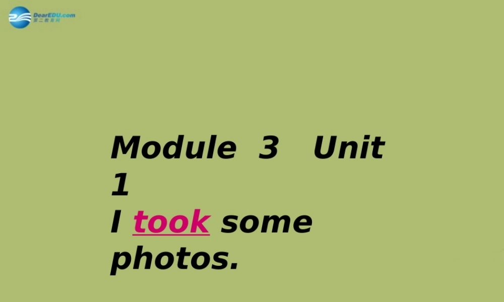六年级英语下册 Module 3 Unit 1 I took some photos课件3 外研版（一起）