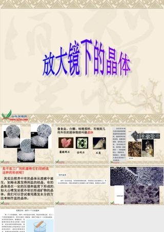 六年级自然与科学下册 放大镜下的晶体课件 教科版