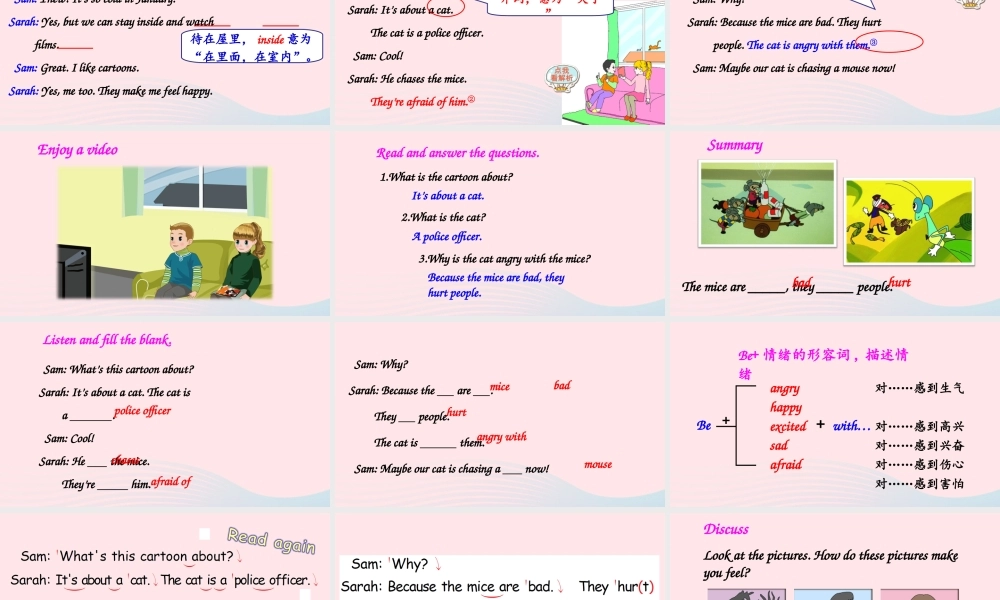六年级英语上册 Unit 6 How do you feel Part A 第2课时备用课件+素材 人教PEP版