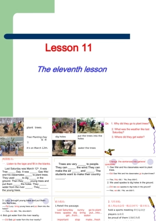 六年级英语下册 Unit 2 Lesson11课件 新人教版