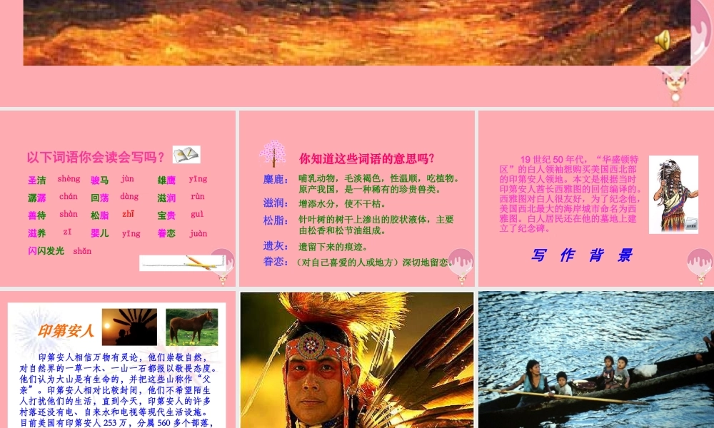 六年级语文上册 第15课 这片土地是神圣的1课件 新人教版-新人教版小学六年级上册语文课件