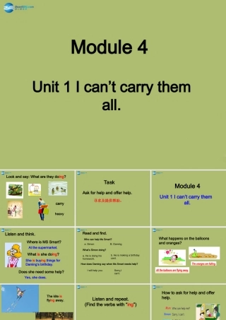 六年级英语下册 Module 4 Unit 1 I can’t carry them all课件1 外研版（一起）