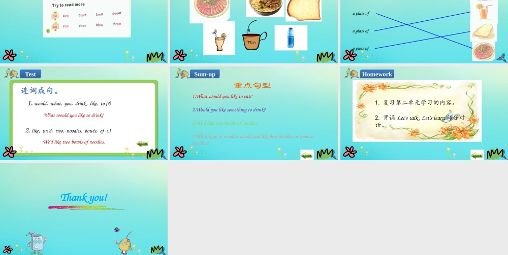 六年级英语下册 Unit 2 What Would You like（第4课时）课件 陕旅版（三起）-陕旅版小学六年级下册英语课件