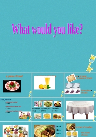 六年级英语下册 Unit 2 What Would You Like课件1 陕旅版-陕旅版小学六年级下册英语课件