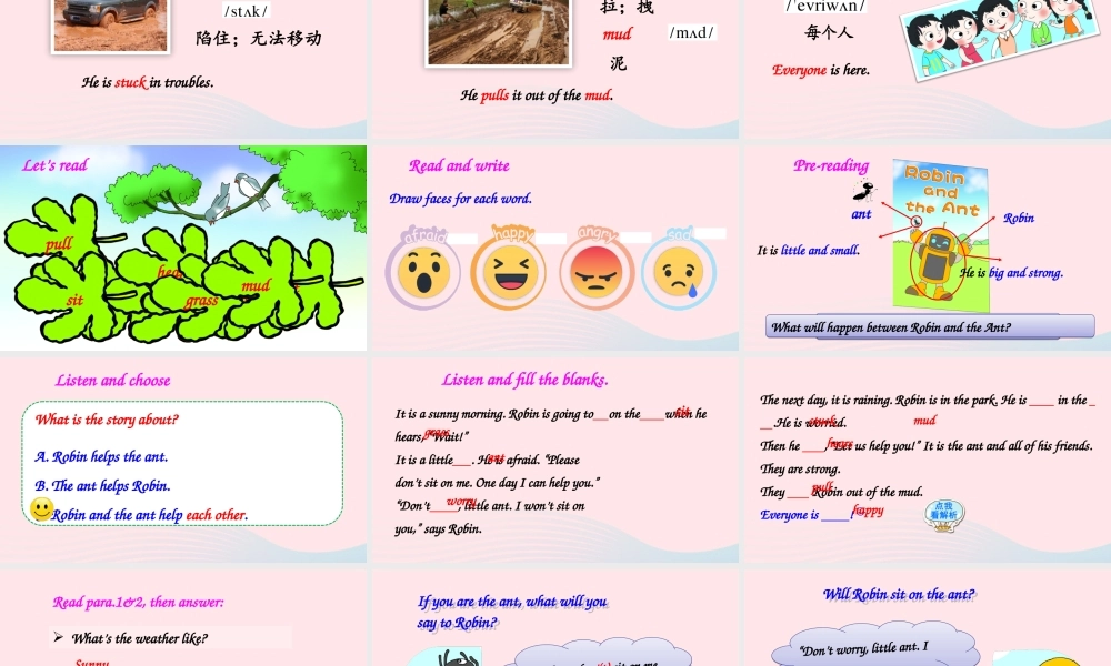 六年级英语上册 Unit 6 How do you feel Part B 第3课时备用课件+素材 人教PEP版