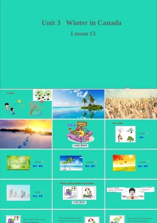 六年级英语上册 Unit 3 Winter in canada Lesson 13 Seasons课件+素材 冀教版（三起）