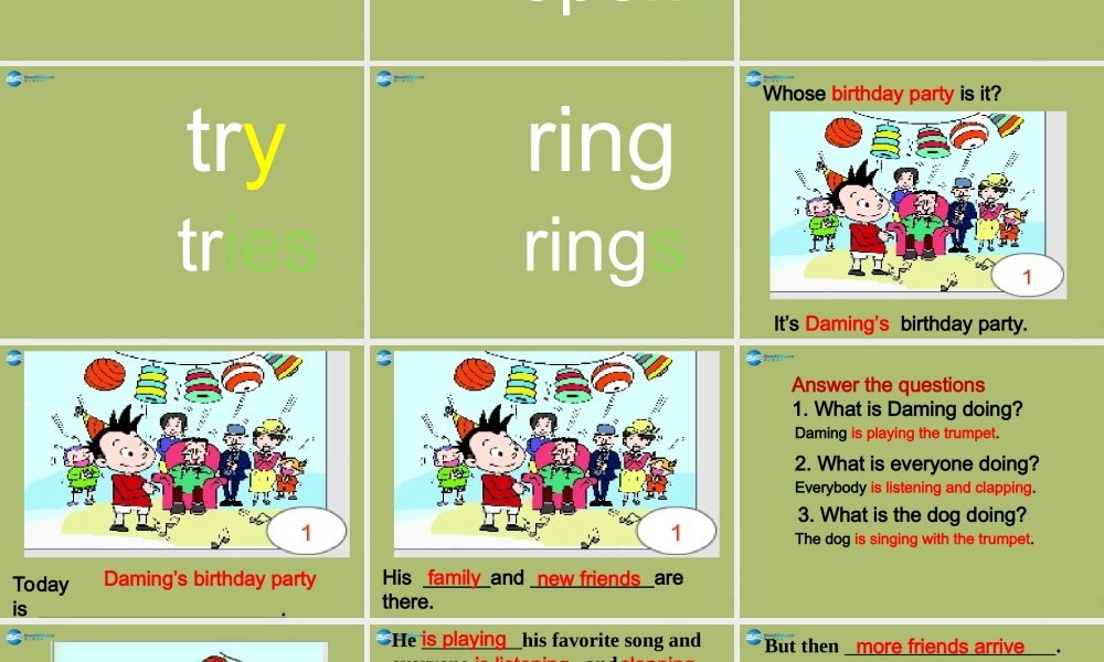 六年级英语下册 Module 5 Unit 1 He is playing but then the telephone rings课件2 外研版（一起）