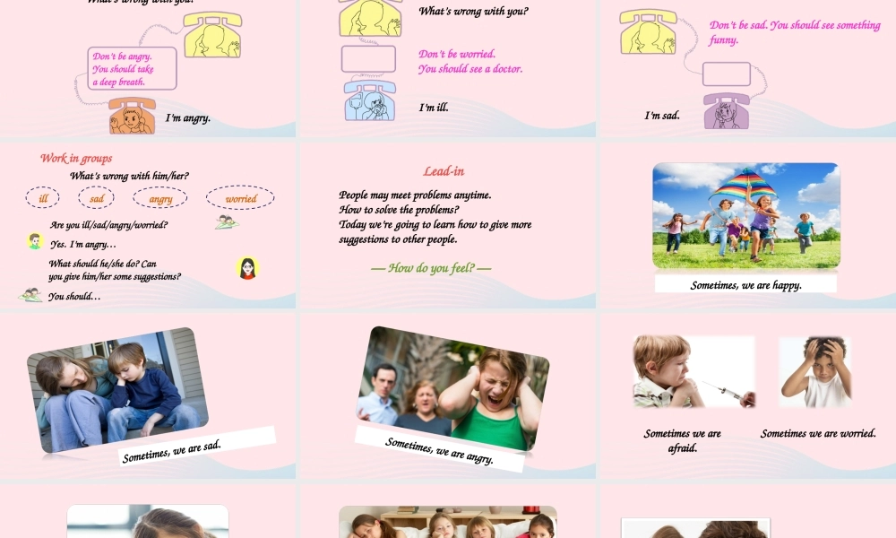 六年级英语上册 Unit 6 How do you feel Part B 第4课时上课课件+素材 人教PEP版