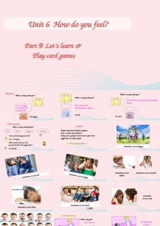 六年级英语上册 Unit 6 How do you feel Part B 第4课时上课课件+素材 人教PEP版