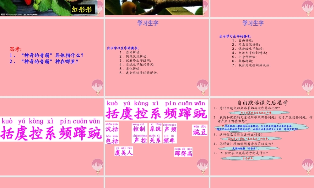 六年级语文上册 第16课 神奇的音箱课件1 西师大版-西师大版小学六年级上册语文课件