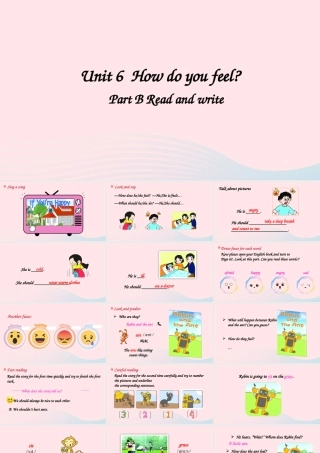六年级英语上册 Unit 6 How do you feel Part B 第5课时上课课件+素材 人教PEP版