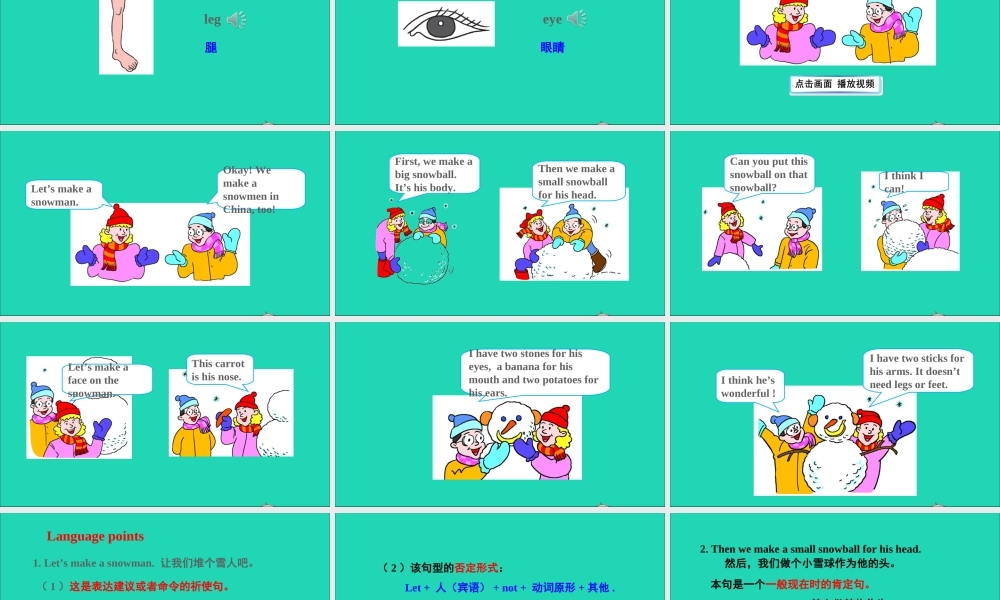 六年级英语上册 Unit 3 Winter in canada Lesson 15 Winter Fun课件+素材 冀教版（三起）