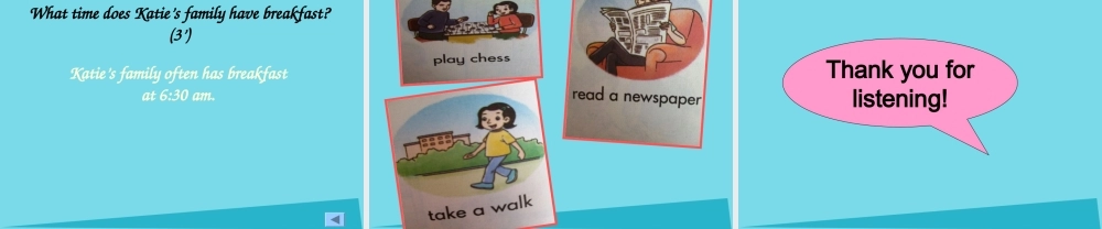 六年级英语上册 Unit 2 Katie always gets up early课件7 湘少版-湘少版小学六年级上册英语课件