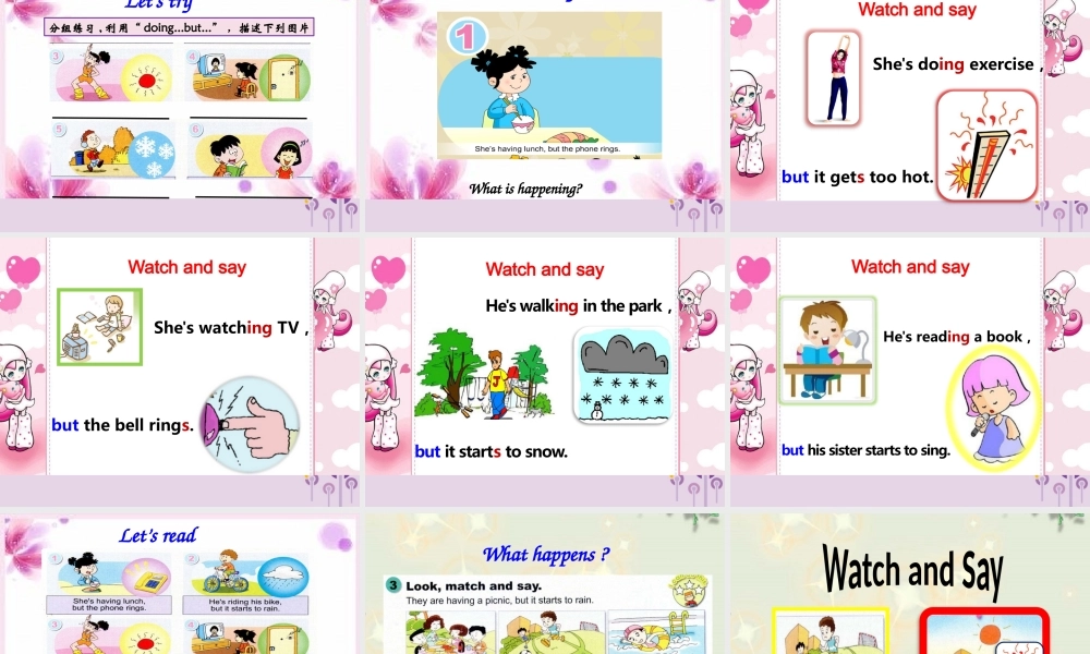 六年级英语下册 Module 5 Unit 2 He’s riding his bike，but it starts to rain课件 外研版（三起）-外研版小学六年级下册英语课件