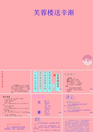 六年级语文上册 第17课 芙蓉楼送辛渐课件2 西师大版-西师大版小学六年级上册语文课件