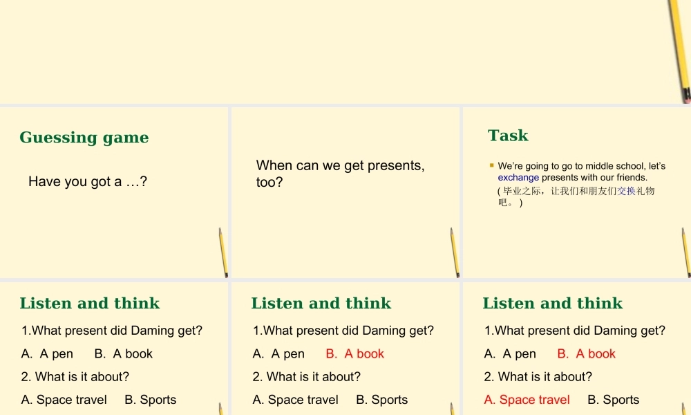 六年级英语下册 Module 6 Unit 1(3)课件 外研版（三起）