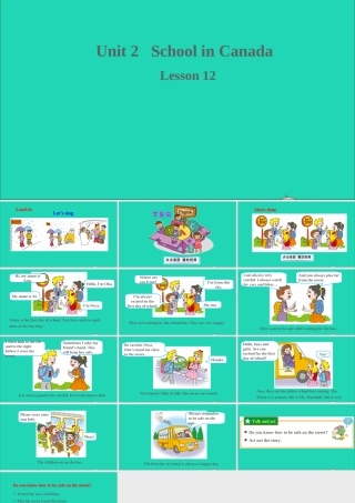 六年级英语上册 Unit 2 School in Canada Lesson 12 Be Safe on the Way课件+素材 冀教版（三起）