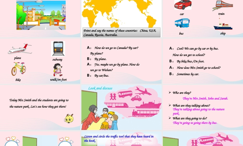 六年级英语上册 Unit 2 Ways to go to school Part A 第2课时上课课件+素材 人教PEP版