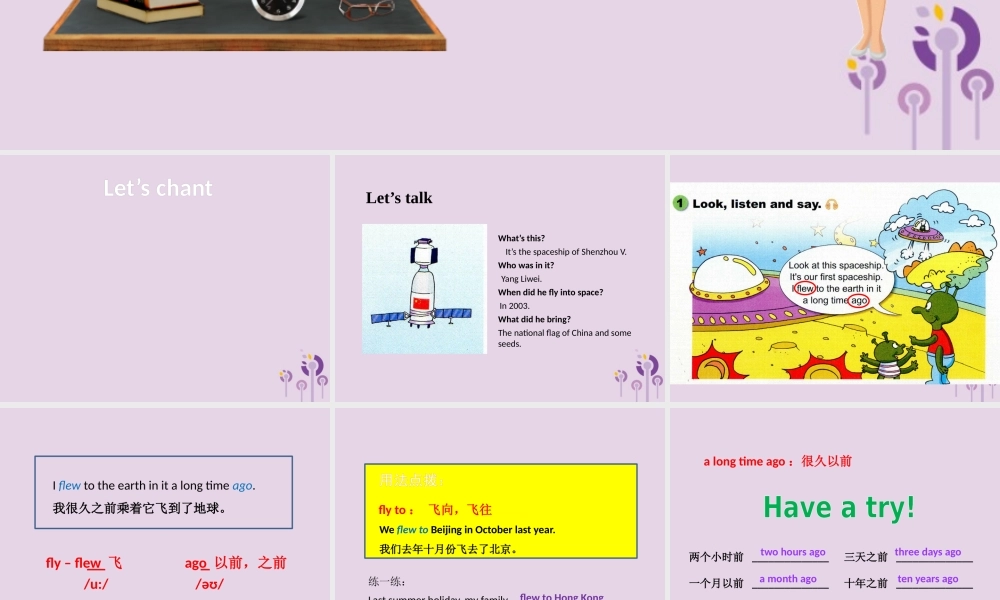 六年级英语下册 Module 7 Unit 1 He spend about twenty-one hours in space课件 外研版（三起）-外研版小学六年级下册英语课件