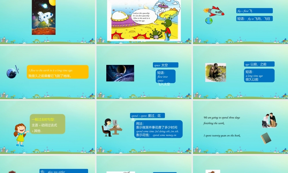 六年级英语下册 Module 7 Unit 1 He spent about twenty-one hours in space课件 外研版（三起）-外研版小学六年级下册英语课件