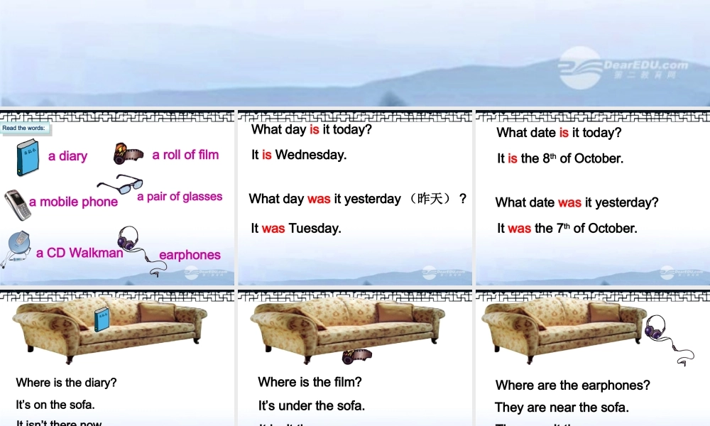 六年级英语上册 Unit 3 第二课时课件 苏教牛津版