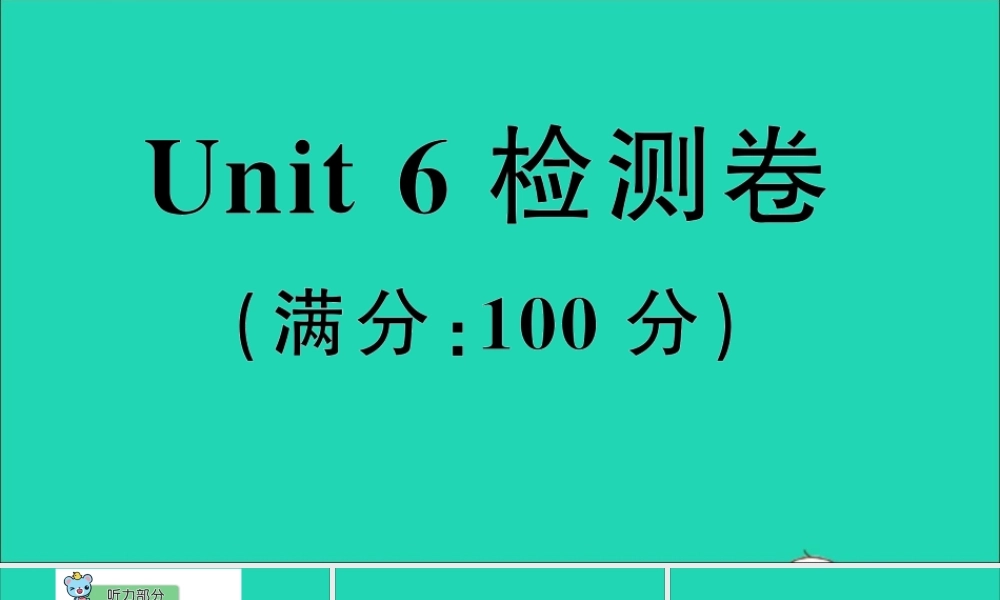 六年级英语上册 Unit 6 I will bring a big bottle of orange juice检测课件+素材 湘少版