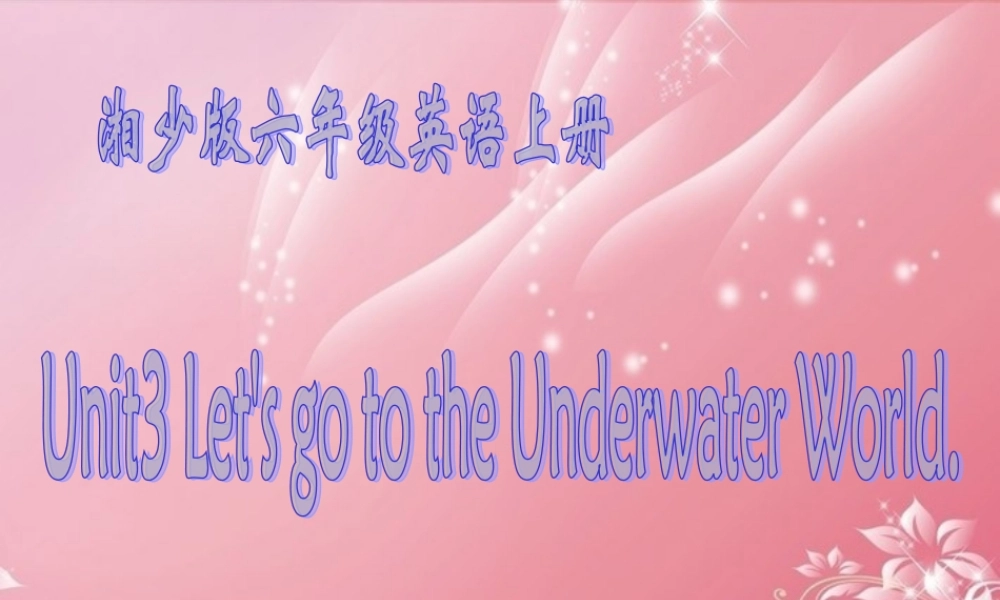 六年级英语上册 Unit 3（2）课件 湘少版