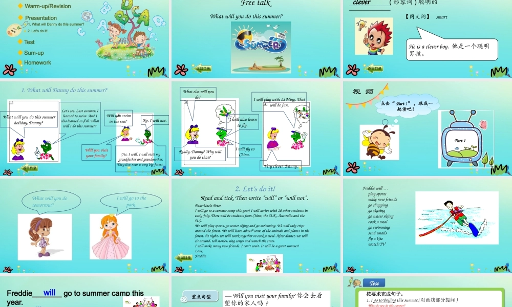 六年级英语下册 Unit 3 What Will You Do This Summer Lesson 17 Danny’s Summer Holiday课件 冀教版（三起）-冀教版小学六年级下册英语课件