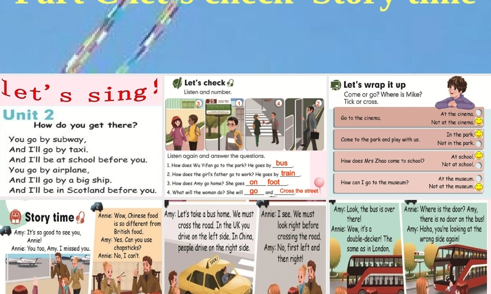 六年级英语上册 Unit 2 Ways to go to school（partC story time）课件 人教PEP-人教PEP小学六年级上册英语课件