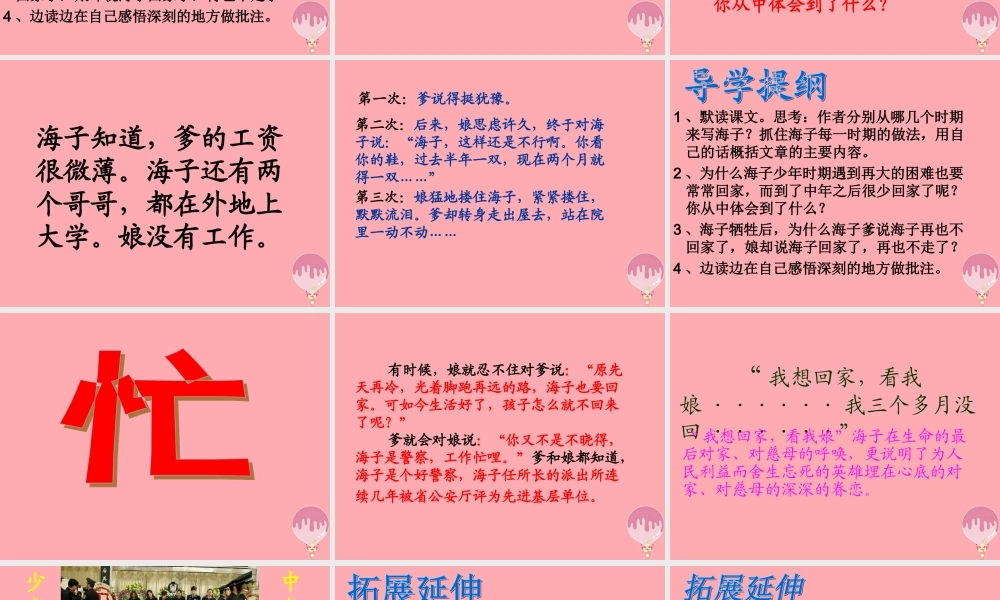 六年级语文上册 第20课 回家课件1 西师大版-西师大版小学六年级上册语文课件