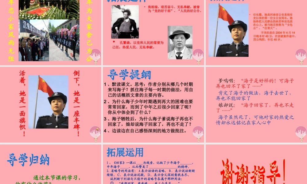 六年级语文上册 第20课 回家课件1 西师大版-西师大版小学六年级上册语文课件