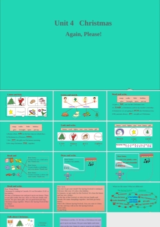 六年级英语上册 Unit 4 Christmas（Again Please）课件+素材 冀教版（三起）